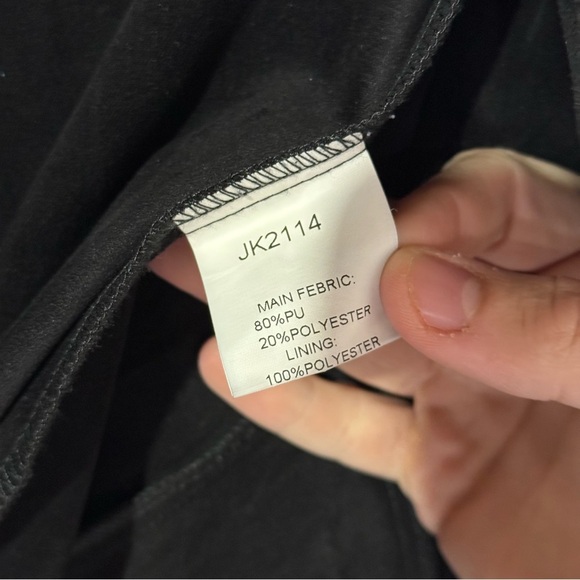 TOV Leather and Suede Jacket Removable Sleeves Lined Cutouts Black Size 38 / Sma - Picture 12 of 15